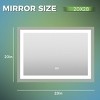 Golden State Art LED 32" to 40" Lighted Wall Mounted Anti-Fog Rectangle Mirror - 2 of 4