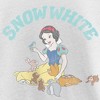 Girl's Snow White and the Seven Dwarves Distressed Woodland Animals T-Shirt - 2 of 4