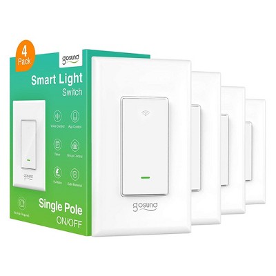 Gosund Smart Voice Control Wifi Dimmer Light Switch Pairs with Google Assistant and Amazon Alexa Devices with No Hub Required, 4 Pack