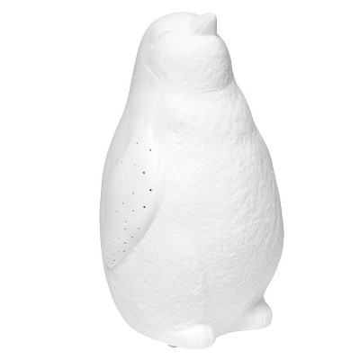 Porcelain Arctic Penguin Shaped Table Lamp White - Elegant Designs: Ceramic, No Assembly, ETL Listed