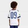 Boys' Minecraft Creeper Mesh Football Jersey - Heather Gray/White/Navy Blue - 3 of 4