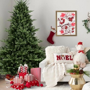 APRILSOUL Full-Shaped 8FT Christmas Tree with 2673 Tips-PE/PVC Mixed Needles, Wide Base for Large Spaces, Hinged Structure for Easy Setup, Metal Stand - 1 of 4