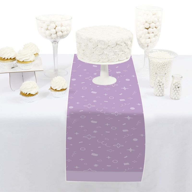 Big Dot of Happiness Purple Confetti Stars - Petite Simple Party Paper Table Runner - 12 x 60 inches, 2 of 5