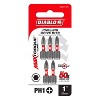 Diablo Phillips #1 X 1 in. L Driver Bit Black Oxide 5 pk - 2 of 2