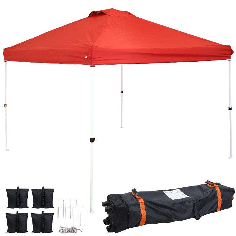 Sunnydaze Premium Pop-Up Canopy with Rolling Carry Bag and Sandbags, 1 of 13