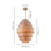 Rennnsan Brelune 32"W Tiered Drum Country LED Dimmable Chandelier in Gold - 3 of 4