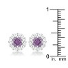 Slickblue Classic Rhodium Bridal Earrings, 2.52 Ct. CZ, 10mm, Butterfly Back, Women's Jewelry, 9 Color Options - 2 of 2