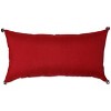 Indoor Christmas 'Jingle All The Way' Red Rectangular Throw Pillow Cover: Embroidered, Zippered - Pillow Perfect - 2 of 4