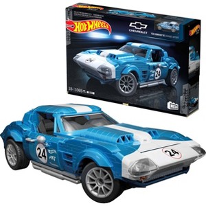 MEGA Hot Wheels 63 Corvette Grand Sport Race Car Building Toy Kit (1060 Pieces) for Collectors - 1 of 4