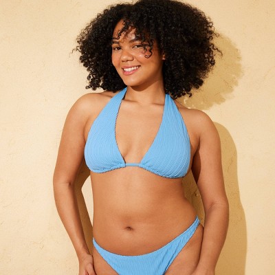 Wild Fable Demetra Dias with Wild Fable Women's Medium Coverage Textured Tall Triangle Bikini Top - Yellow S — фото 4