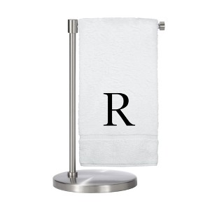 BC BARE COTTON Monogrammed Bath Towel, Personalized Gift, Set of 2 - White - Black Block - 1 of 1