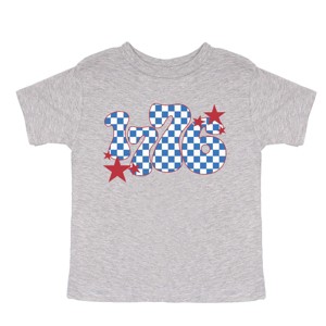 The Juniper Shop Patriotic 1776 Checkered Toddler Short Sleeve Tee - 1 of 4