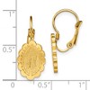 Chisel Stainless Steel Polished Yellow IP-plated Etched Our Lady of Guadalupe Earrings Omega Back - 4 of 4