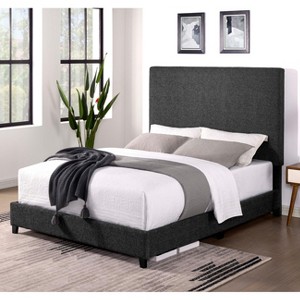 NicBex Modern Queen/King Upholstered Platform Bed Frame with Boucle Tufted Headboard,Solid Wood Slats Support,Box Spring Needed,Easy Assembly - 1 of 4