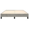 vidaXL Bed Frame Platform Bed Mattress Foundation Bedroom Furniture Velvet - Light Gray Queen 9.8" - 4 of 4
