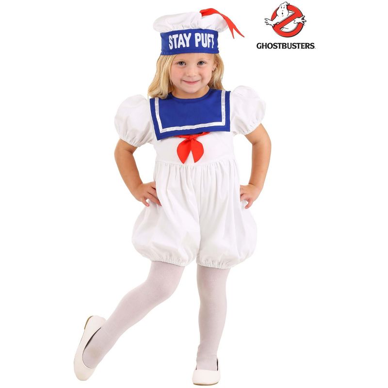 HalloweenCostumes.com Ghostbusters Toddler Stay Puft Bubble Costume for Girls., 3 of 4