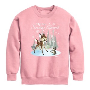 Boys' - Disney - Christmas - Up To Snow Good Graphic Long Sleeve Fleece Sweatshirt - 1 of 4