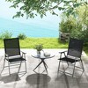 Tangkula 4PCS Patio Portable Metal Folding Chairs Dining Chair Set Poolside Garden - image 3 of 4