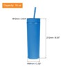 Unique Bargains Skinny Tumbler with Lids and Straws 16 OZ - 2 of 4