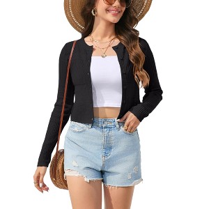 Coolmee Womens Cropped Lightweight Cardigan Sweaters Bolero Shrug Fall Clothes Fashion Outfits - 1 of 4