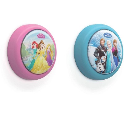 Philips Disney Princess and Disney Frozen Battery-Powered LED Push Night Light