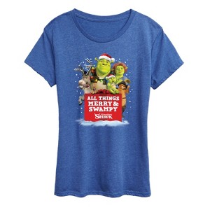 Women's - Shrek - All Things Merry and Swampy Short Sleeve Graphic T-Shirt - 1 of 4
