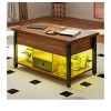 4-in-1 Lift Top Coffee Table with LED & Charging Station Converts to Dining Table Computer Desk Gaming Hub For Dining Room Living Room - 4 of 4