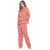 Casual Nights Women's Long Sleeve Rayon Button Down Pajama Set - 2 of 4