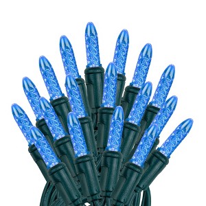 Novelty Lights M5 LED Christmas String Lights 50 Mini Bulbs (Green Wire, 25 Feet) - 1 of 4