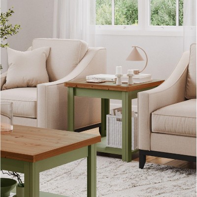 NicBex Retro Style 48"Rectangle Coffee Table with Storage Shelf,Simple Tea Table,Center Table for Living Room