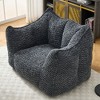 Lyngins Premium Chenille Bean Bag Chair, Lightweight Square Lazy Chair with Armrests & Handle, Stylish Accent Chair, Single Sofa Chair for Adults - 4 of 4