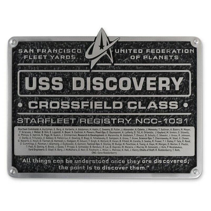 Eaglemoss Limited Eaglemoss Star Trek USS Discovery NCC-1031 Dedication Plaque Replica Brand New, 1 of 4