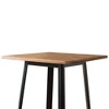 28" Jacotte Accent Table Natural and Black - Acme Furniture: Pine Wood, Tapered Legs, Metal Frame - 4 of 4