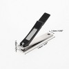 Unique Bargains Foldable Large Flat Mouth Nail Clipper Bright Black Silver Tone 1 Pc - 4 of 4