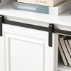58" Mid Century Style Media Console Table with Sliding Doors, Large Storage Cabinet, Multipurpose Entertainment TV Stand for Living Room - 4 of 4