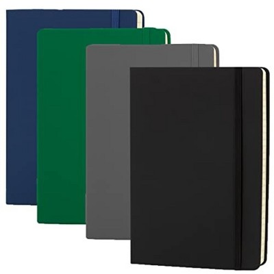 Simply Genius A5 Lined Notebooks with Hardcover - College Ruled Notebook - 192 pages, 5.7" x 8.4" (Assorted, 4 Pack)