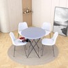 SEVOBAL Folding Tables Foldable Table Portable Folding Table, Set Of 2 Folding Bar Table For Living Room, Office, White, 23.6"*23.6"*43.7" - 4 of 4