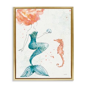 Stupell Industries Mermaid and Ocean Seahorse, 17" x 21" - 1 of 4