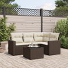 vidaXL Garden Sofa Set Brown - 2 of 4