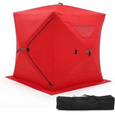 Coucheta Ice Fishing Tent Insulated Ice Fishing Shelter Portable Windproof and Warm, Multiple Sizes Hub-Style Shelter Shanty