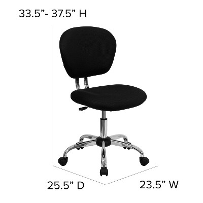 Black Mesh Mid-Back Swivel Task Office Chair