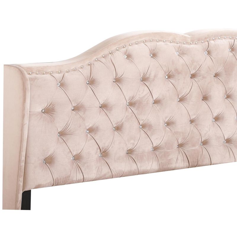 Passion Furniture Joy Jeweled Tufted King Panel Bed, 4 of 8