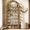 Tribesigns 70.9-Inch Tall Arched Shoe Rack, 8-Tier Open Shoe Cabinet for 20-24 Pairs, for Living Room, Apartments, Entryway, Hallway, Light Brown - 3 of 4