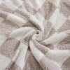 Attop Checkered Throw Blanket,Soft Cozy Fluffy Hand Made Throw Blankets for Couch, Sofa, Chair, Bed, Camping, Picnic - 2 of 4