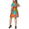 HAPPY BAY Women's Mini Holiday Bathing Suit Dress Summer Short Fall Swimsuit Cover ups Tops X-Large-XX-Large Multicolored, Leaf - 4 of 4