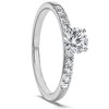 Pompeii3 1/2Ct Round Cut Diamond Engagement Ring in White Yellow or Rose Gold - 2 of 4
