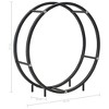 vidaXL Firewood Rack with Base Black Steel Organizer Log Holder Multi Sizes - 4 of 4