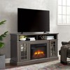 58" Modern TV Media Stand for TVs Up to 65" with Open and Closed Storage Compartments, Contemporary Entertainment Console for Living Room - 2 of 4