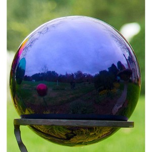 Plow & Hearth Stainless Steel Gazing Ball Indigo - 1 of 2