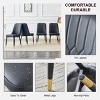 TopComfy Dining Chairs Set Of 4 Pieces Dining Chairs Restaurants Chairs With Pu Artificial Leather Backrest For Kitchens, Black, 17"*21.6"*35" - 3 of 4